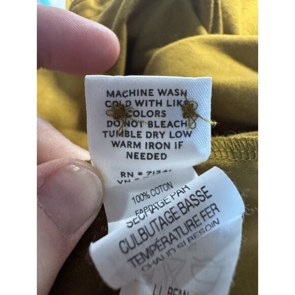 LL Bean Sz XS Mustard Gold Button Front Utility Shirt Casual Outdoor Chore Top - Picture 6 of 9